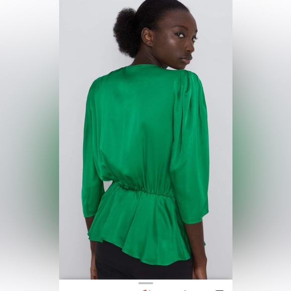 Zara women’s wrap 100% viscose blouse top! Size M - Picture 6 of 15